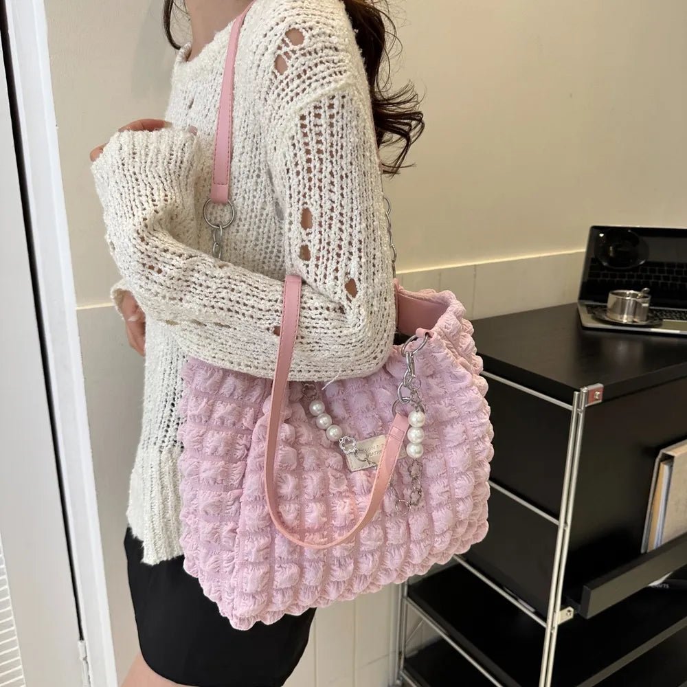 Bubble Textured Tote Bag - Topezmart