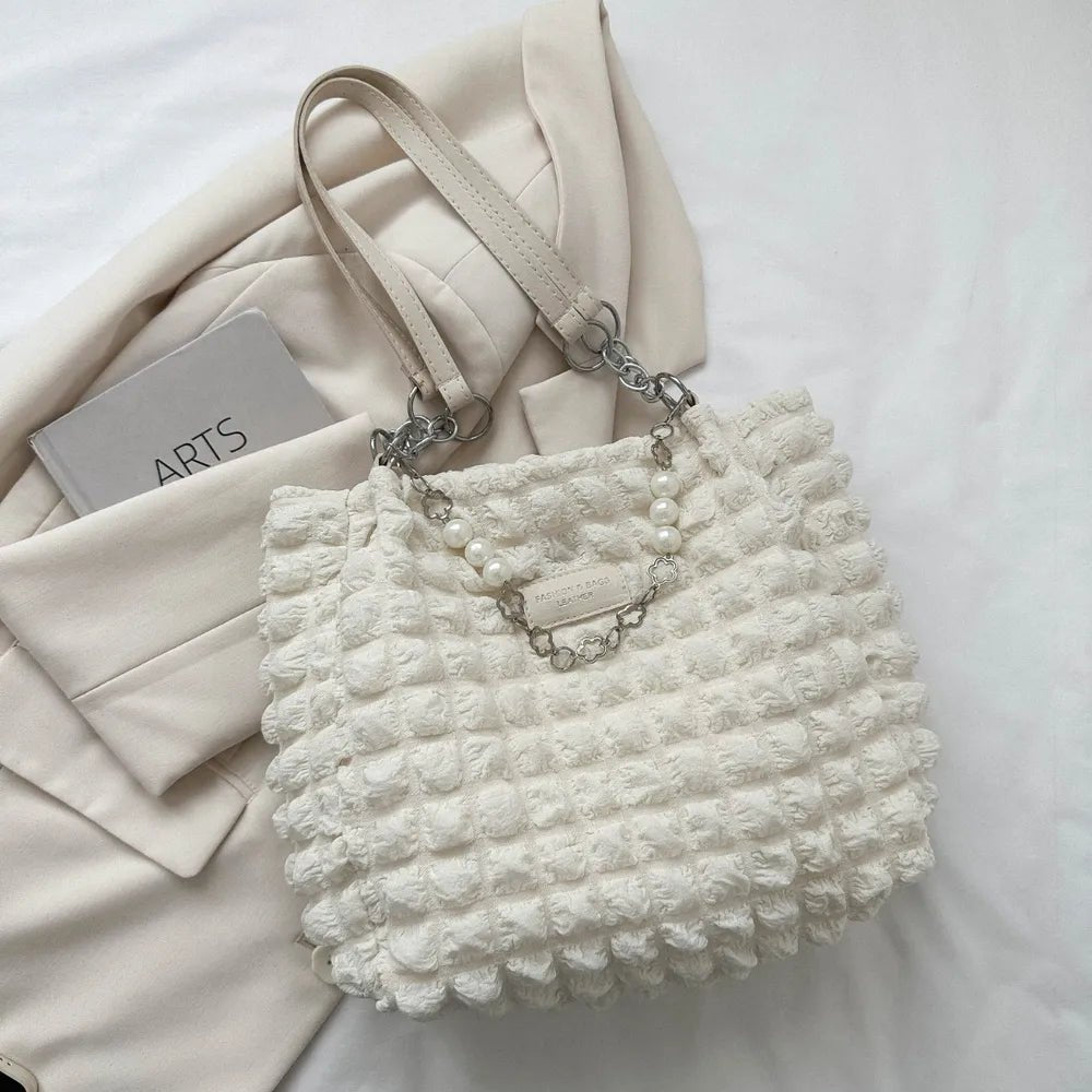 Bubble Textured Tote Bag - Topezmart