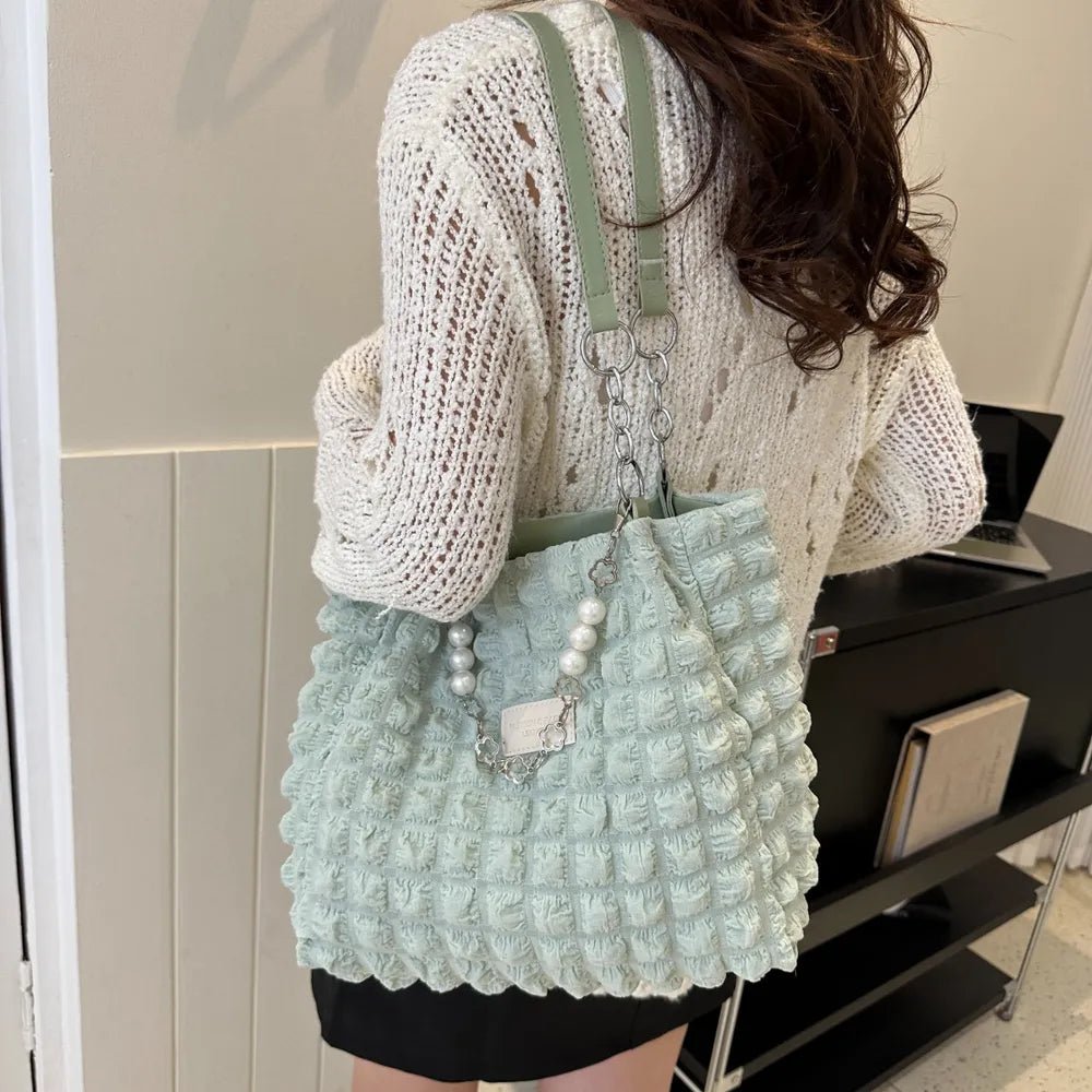 Bubble Textured Tote Bag - Topezmart