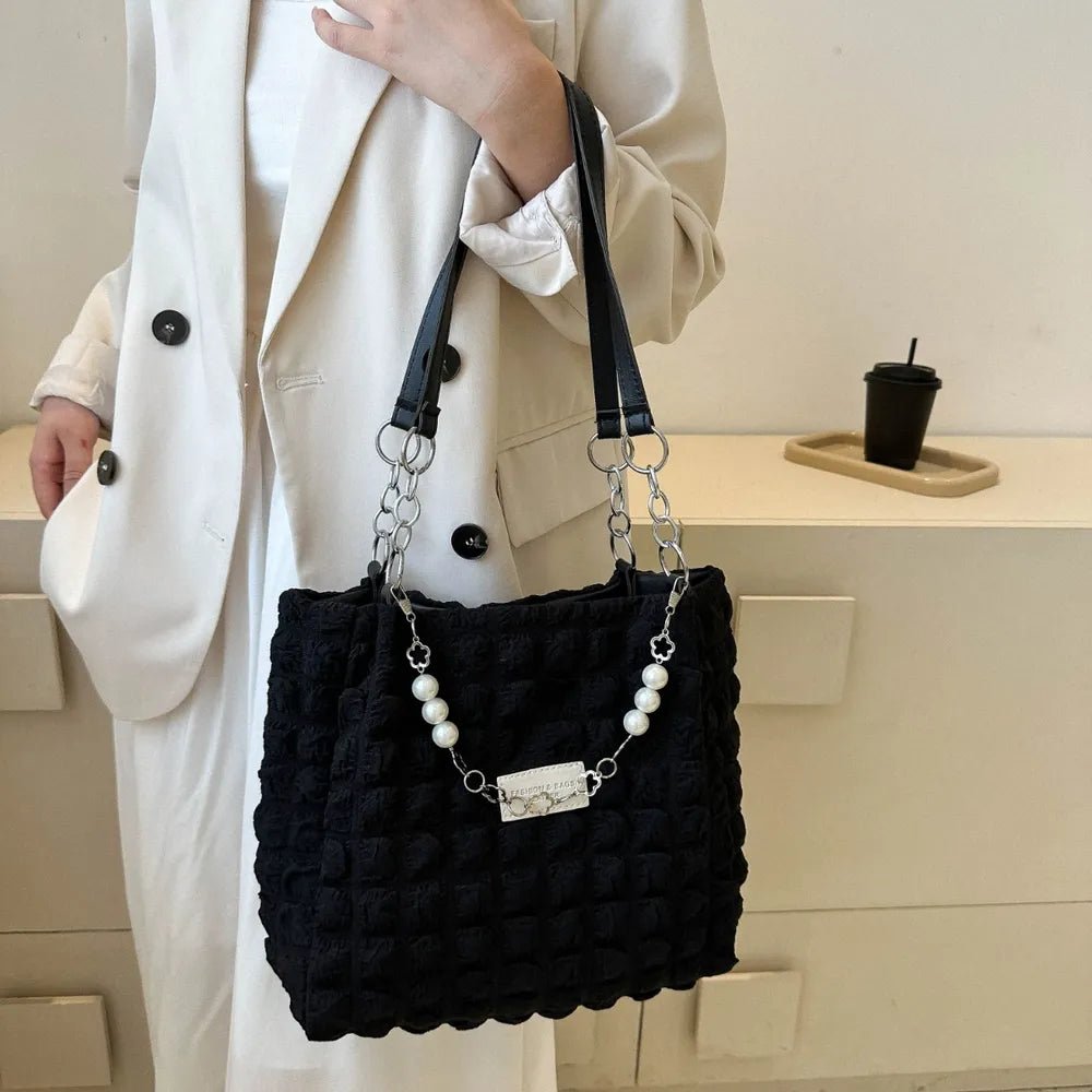 Bubble Textured Tote Bag - Topezmart