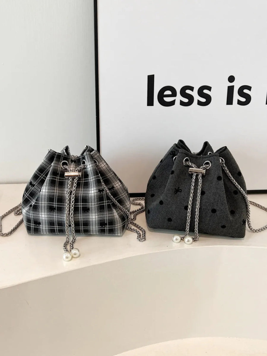 Chain Drawstring Bucket Bag - Topezmart