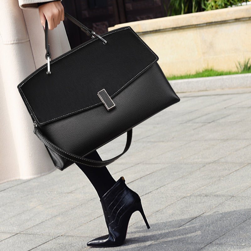 Genuine Leather Bag Women Simple Large - capacity Ladies Handbag - Topezmart