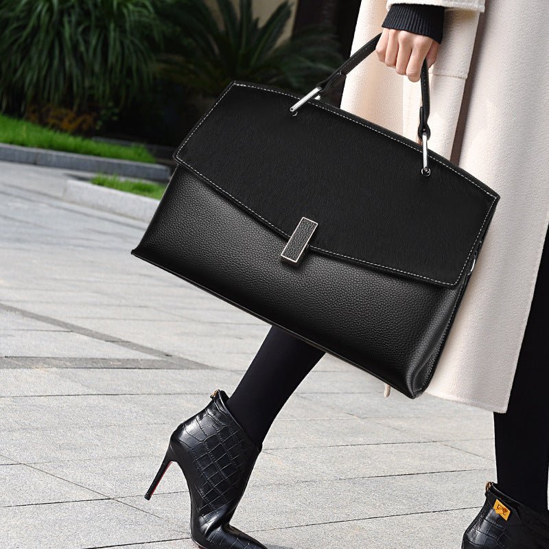 Genuine Leather Bag Women Simple Large - capacity Ladies Handbag - Topezmart
