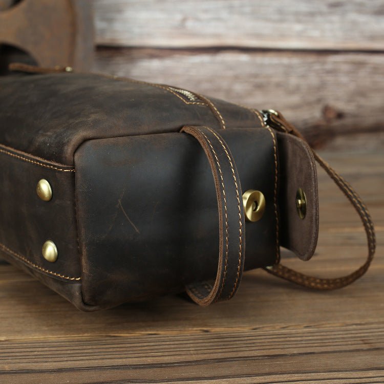 Leather Handbag Women Large Capacity Horse Leather Storage Bag - Topezmart