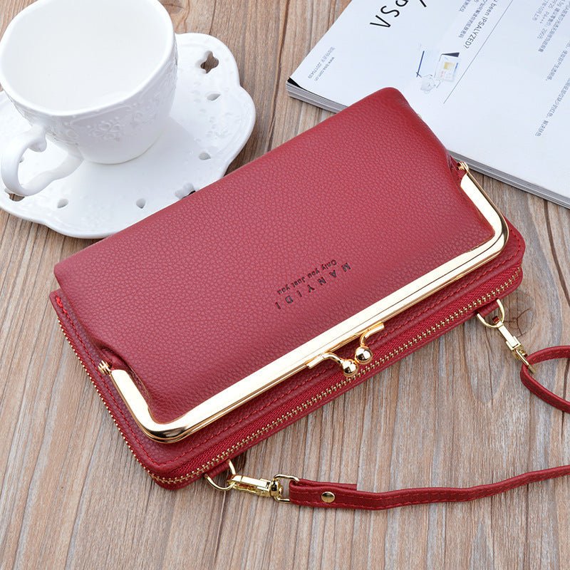 Lock Crossbody Bags Women Shoulder Bag Clutch Ladies Mobile Phone Bag Purse Handbag - Topezmart