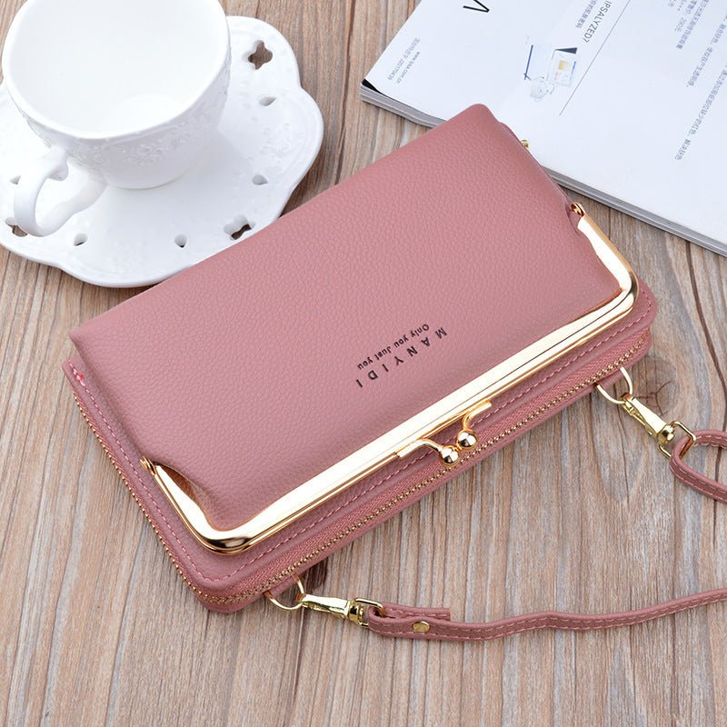 Lock Crossbody Bags Women Shoulder Bag Clutch Ladies Mobile Phone Bag Purse Handbag - Topezmart