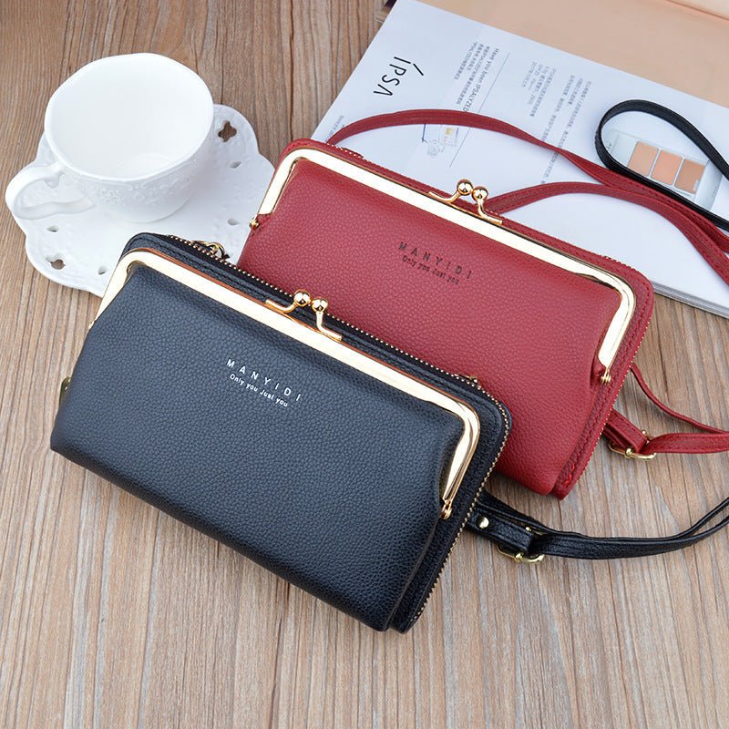 Lock Crossbody Bags Women Shoulder Bag Clutch Ladies Mobile Phone Bag Purse Handbag - Topezmart