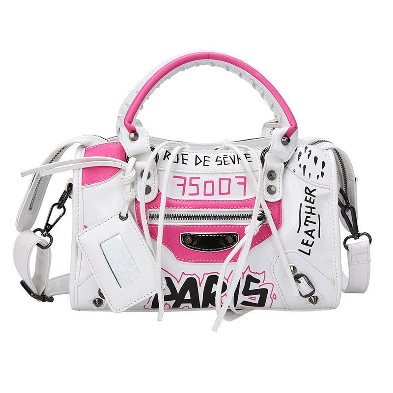 New Graffiti Personality Tassel Small Crowd Handbag Women - Topezmart
