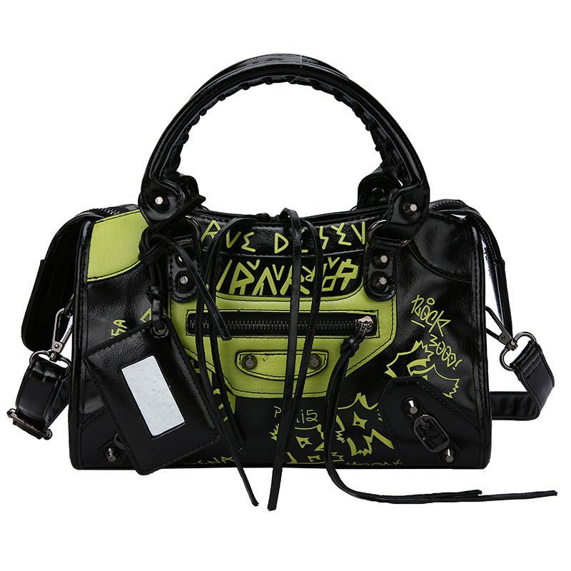 New Graffiti Personality Tassel Small Crowd Handbag Women - Topezmart