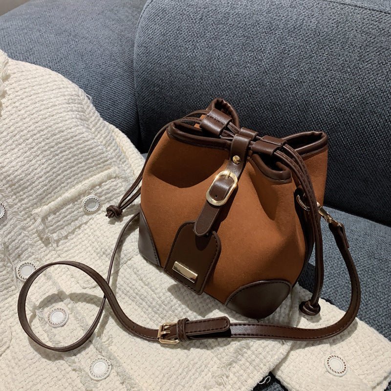 New Trendy Bucket PU Leather Handbag For Women Luxury Messenger Shoulder Bag Hot Sale - Topezmart