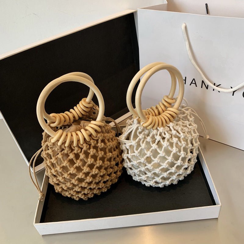 Personalized Popular Bag Women Fashion Woven Handbag Trend Simple Casual Bucket Bag - Topezmart