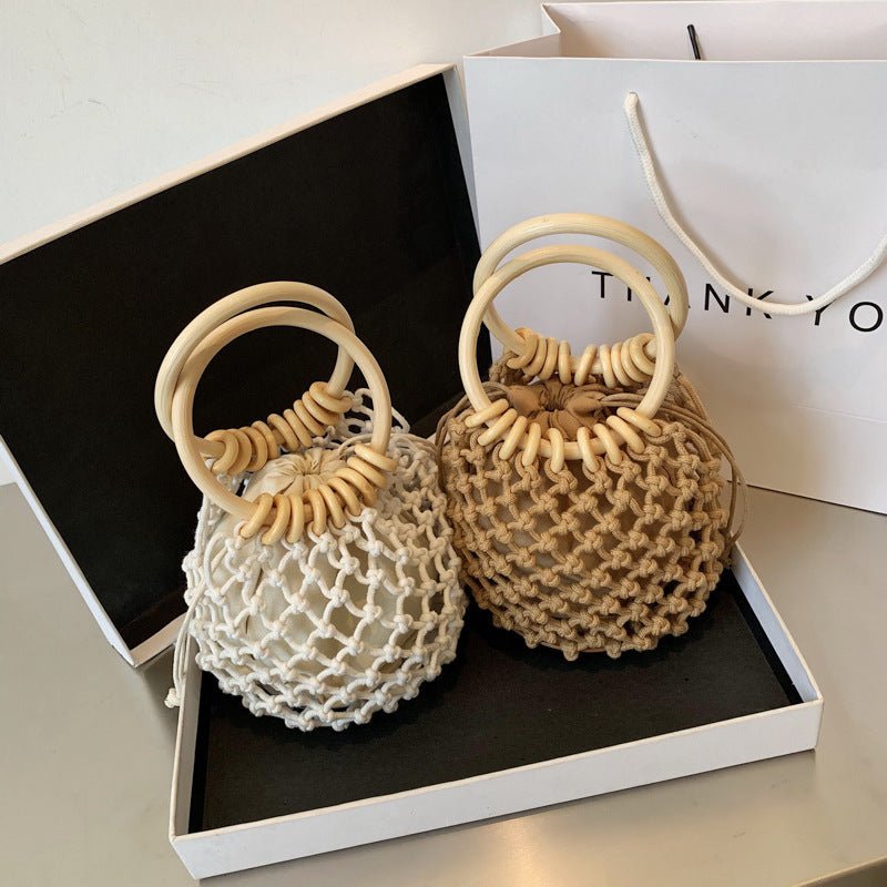 Personalized Popular Bag Women Fashion Woven Handbag Trend Simple Casual Bucket Bag - Topezmart