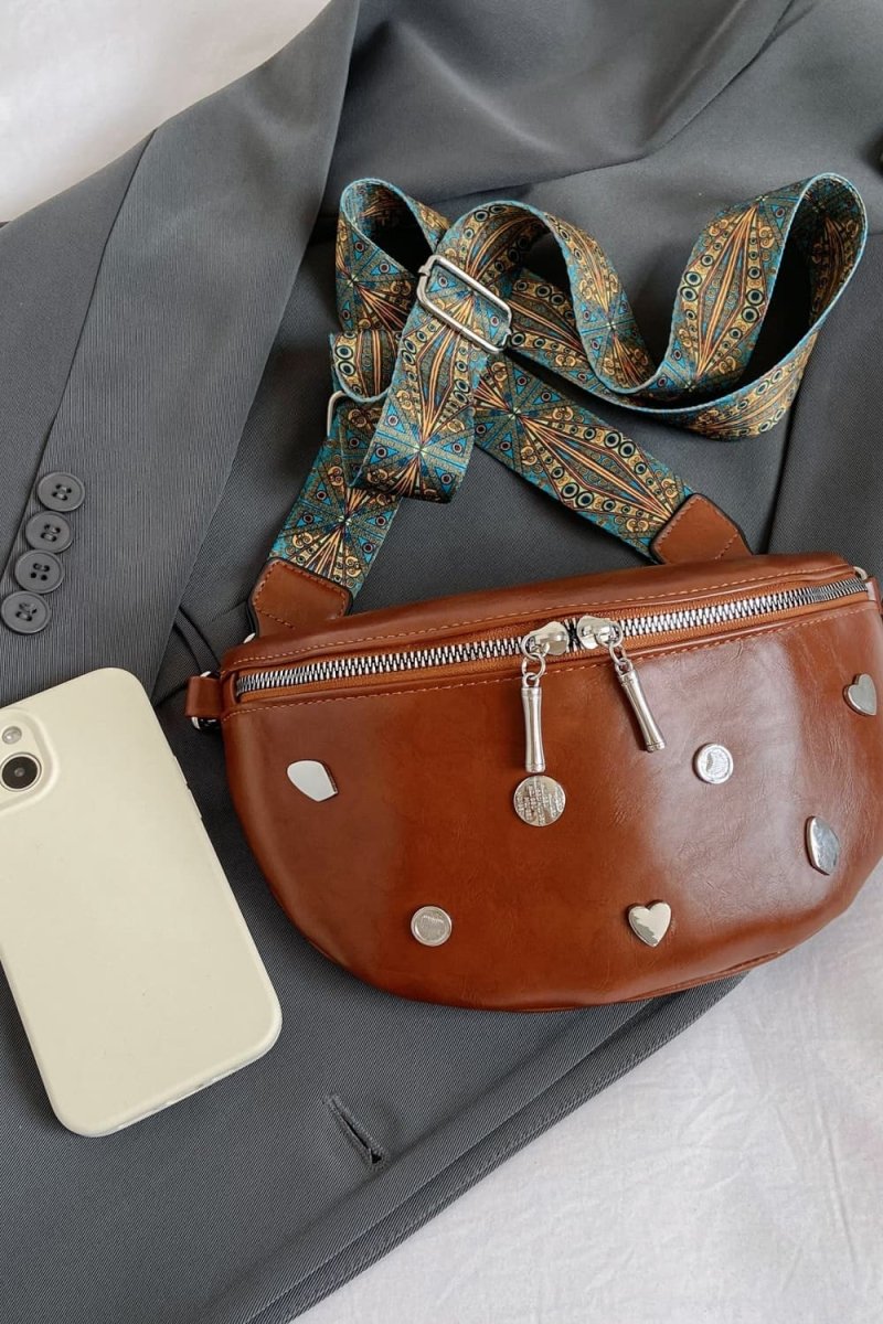 PU Leather Sling Bag - Topezmart