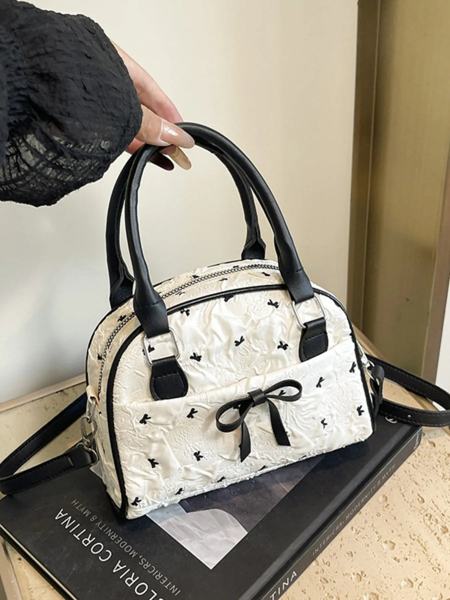 Ruched Bow Crossbody Bag - Topezmart