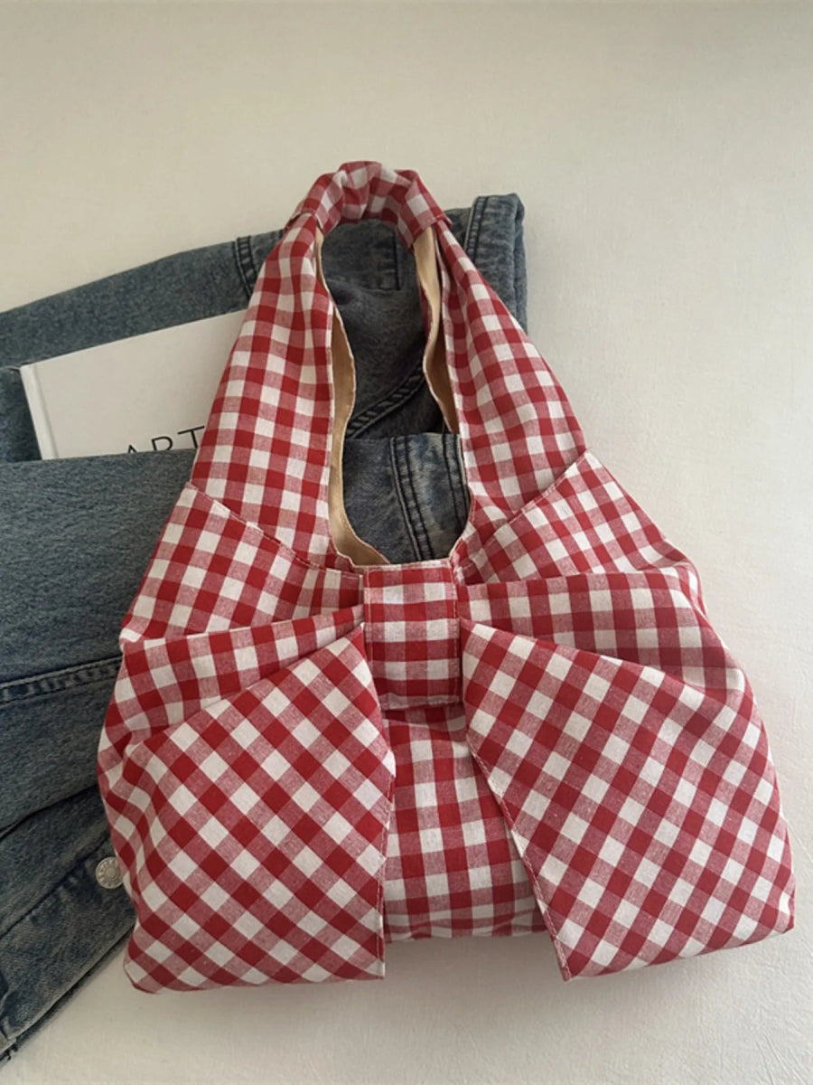 Ruched Bow Shoulder Bag - Topezmart