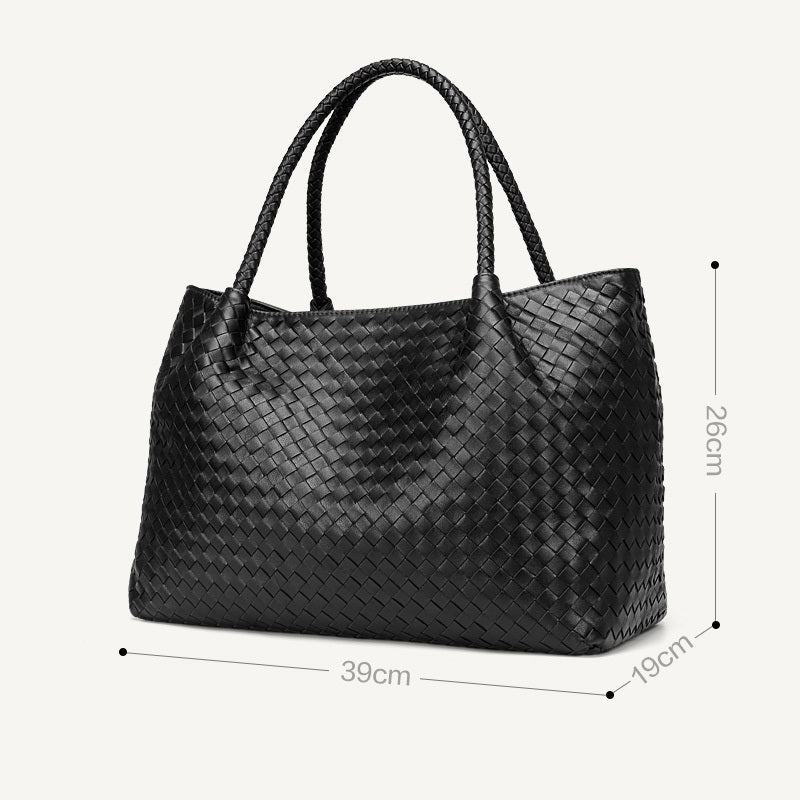 TopezMart™ Exclusive Handmade Sheepskin Woven Handbag For Women - Topezmart