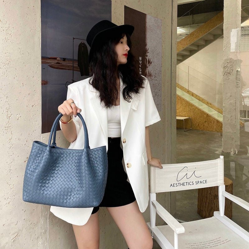 TopezMart™ Exclusive Handmade Sheepskin Woven Handbag For Women - Topezmart