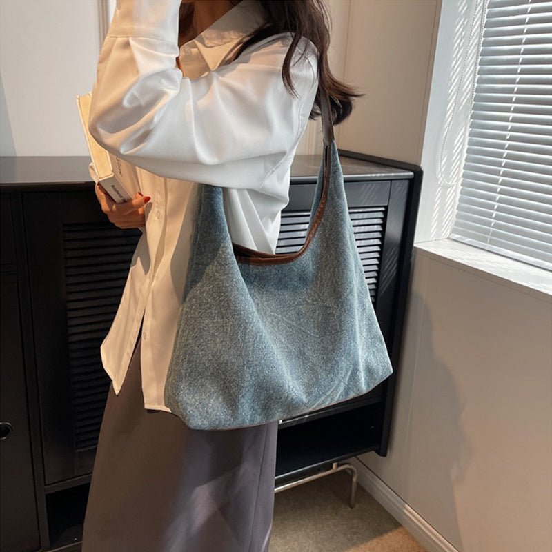 TopezMart™ Limited Edition Denim Canvas Bucket Bag Fashion Large Capacity Shoulder Bags For Women Tote Handbag Female Shopping Bags - Topezmart