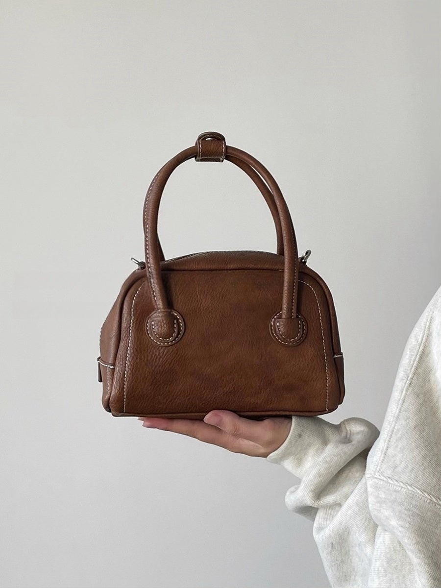 TopezMart™ Limited Edition Korean Style Niche Maillard Bowling Versatile Casual Ins Handbag Crossbody Bag Women - Topezmart