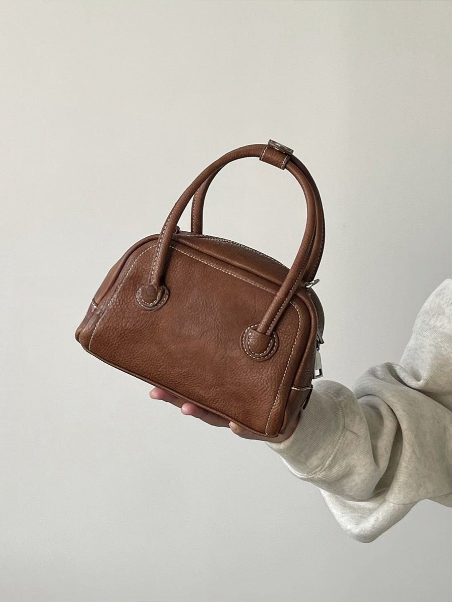 TopezMart™ Limited Edition Korean Style Niche Maillard Bowling Versatile Casual Ins Handbag Crossbody Bag Women - Topezmart