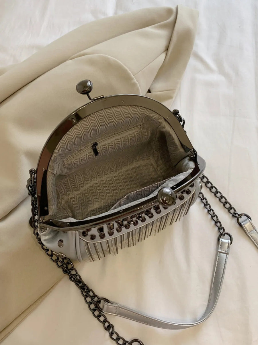 TopezMart™ Limited Edition Studded Fringe Crossbody Bag - Topezmart
