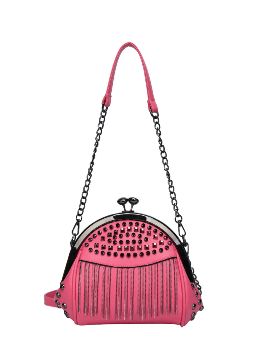 TopezMart™ Limited Edition Studded Fringe Crossbody Bag - Topezmart