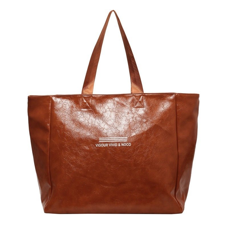 TopezMart™ Premium Large Capacity Tote Bag Women Fashion Versatile Solid Shoulder Bags Waterproof Designer Luxury Handbag Trend Personalized Travel Bag - Topezmart