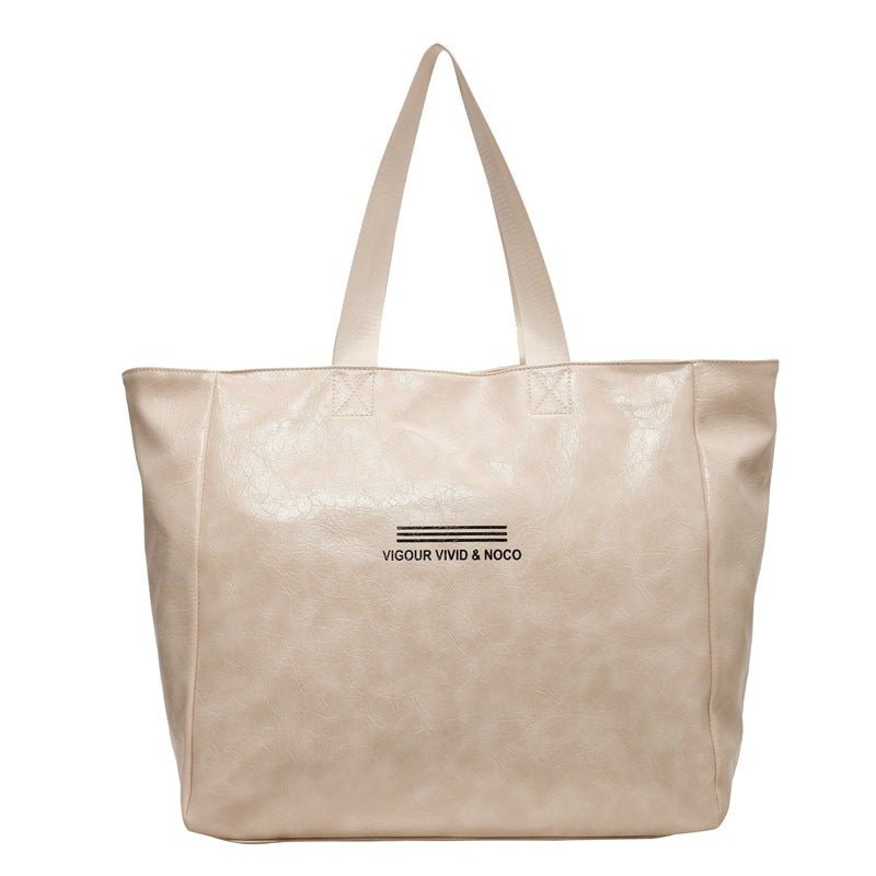 TopezMart™ Premium Large Capacity Tote Bag Women Fashion Versatile Solid Shoulder Bags Waterproof Designer Luxury Handbag Trend Personalized Travel Bag - Topezmart