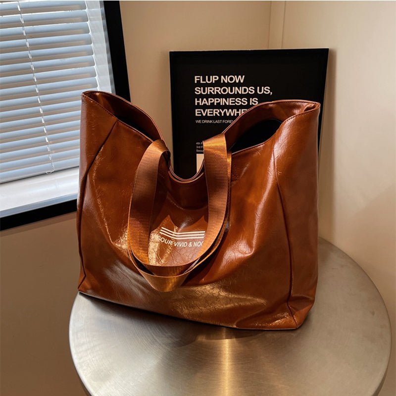 TopezMart™ Premium Large Capacity Tote Bag Women Fashion Versatile Solid Shoulder Bags Waterproof Designer Luxury Handbag Trend Personalized Travel Bag - Topezmart
