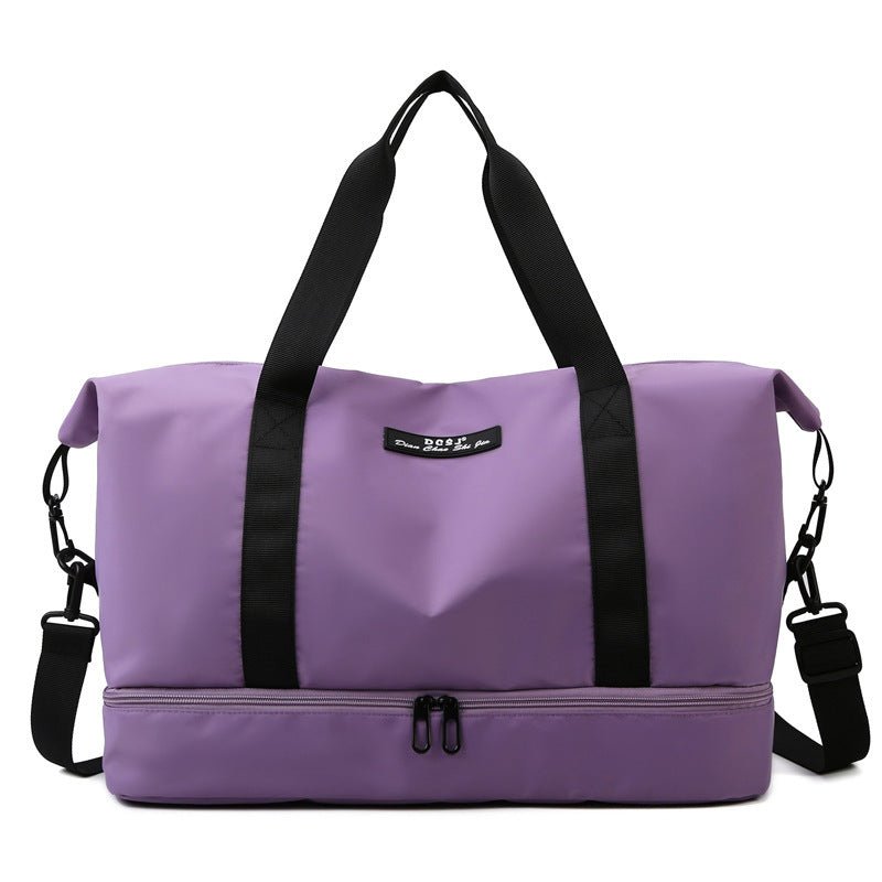 TopezMart™ Premium Large Capacity Travel Duffle Bag With Shoes Compartment Portable Sports Gym Fitness Waterfproof Shoulder Bag Weekender Overnight Handbag Women - Topezmart
