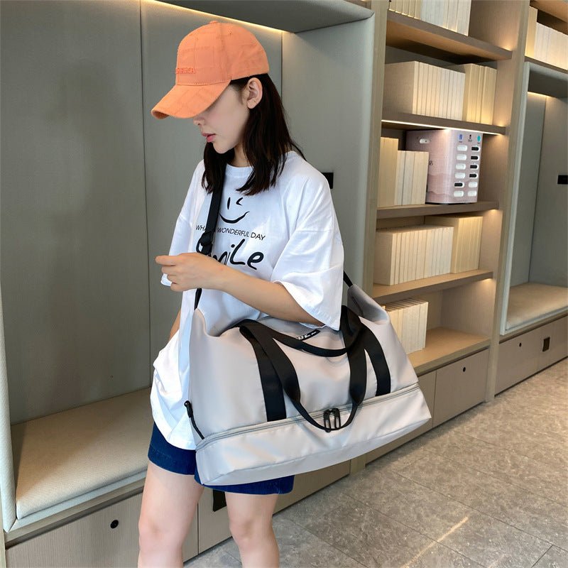 TopezMart™ Premium Large Capacity Travel Duffle Bag With Shoes Compartment Portable Sports Gym Fitness Waterfproof Shoulder Bag Weekender Overnight Handbag Women - Topezmart