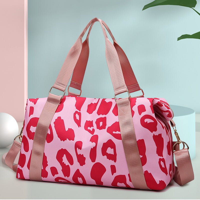 Women Travel Duffel Bag Cow Pattern Handbag Fitness Sports Shoulder Bags - Topezmart