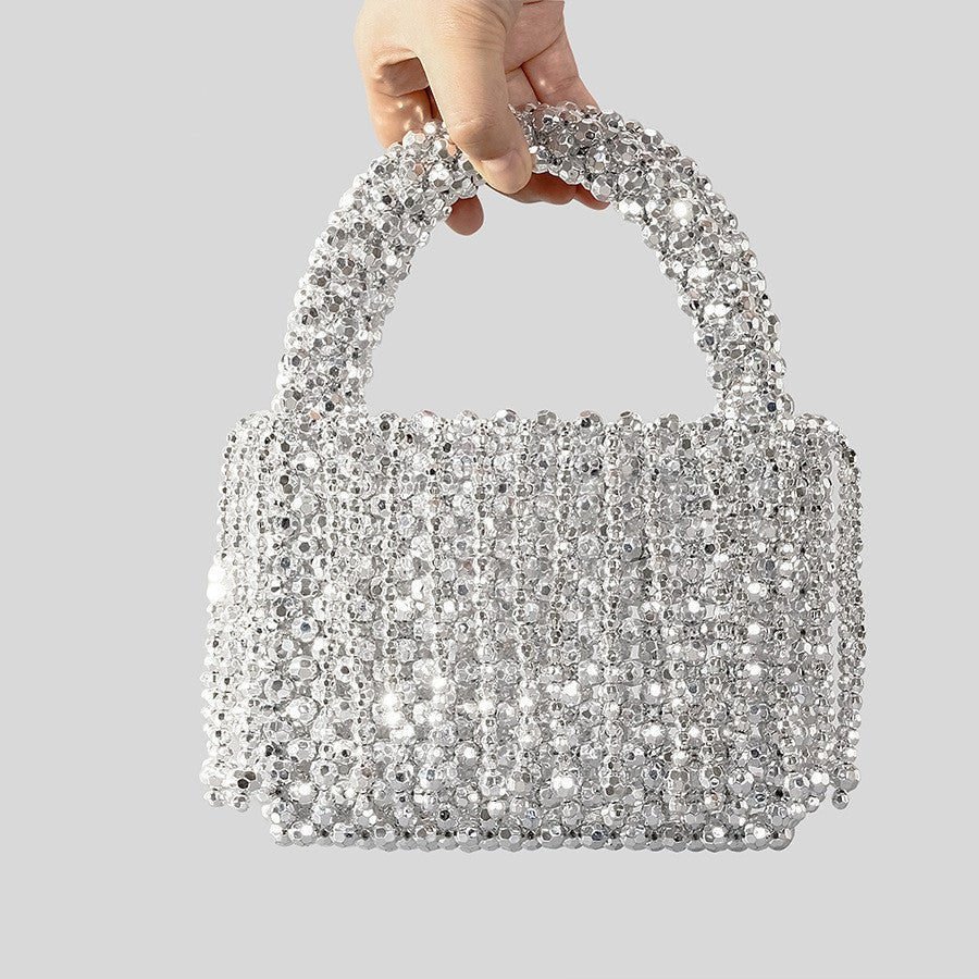 Acrylic Tassel Handbag For Women Diy Handmade - Topezmart