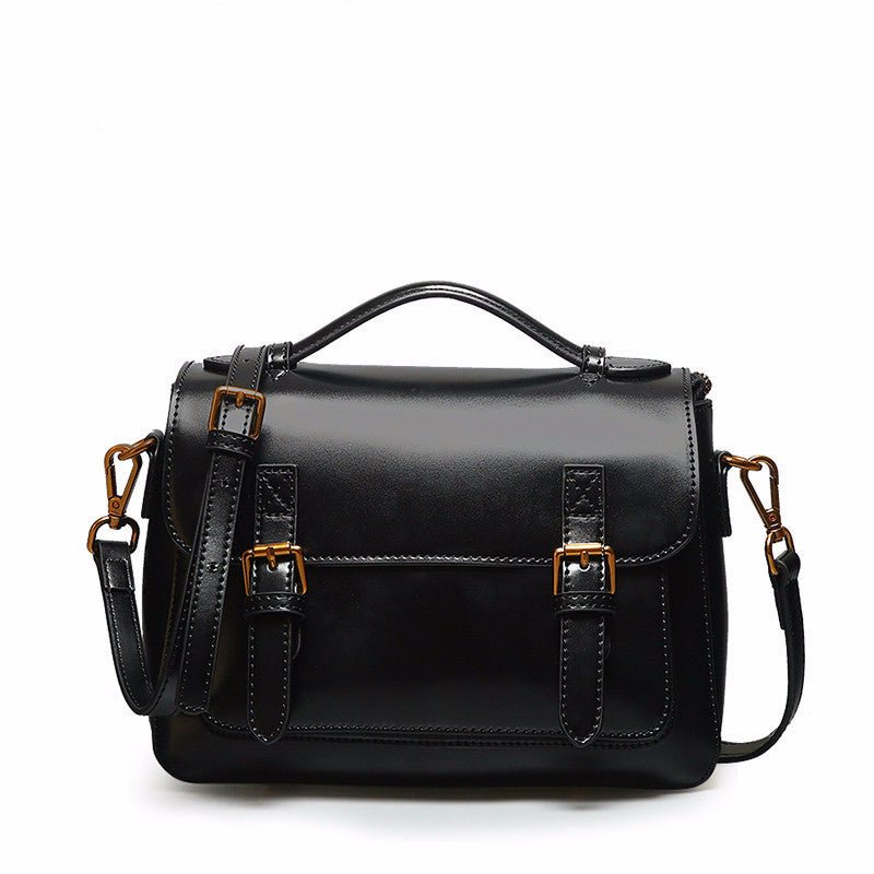 All - match Trend Cowhide Messenger Handbag Women - Topezmart