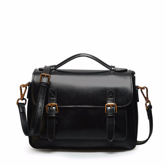 All - match Trend Cowhide Messenger Handbag Women - Topezmart