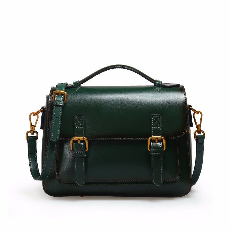 All - match Trend Cowhide Messenger Handbag Women - Topezmart