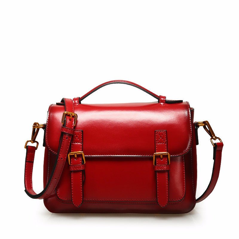 All - match Trend Cowhide Messenger Handbag Women - Topezmart