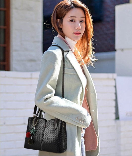 Autumn And Winter Fashion Handbag Women Simple Commuter Messenger Bag - Topezmart