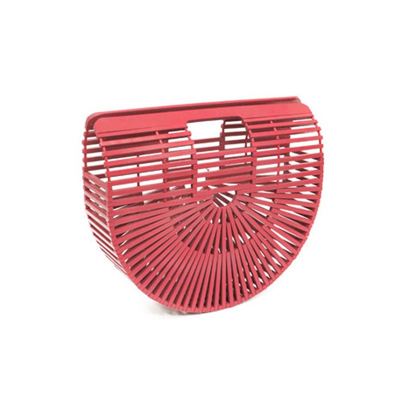 Bamboo Woven Bag Rattan Creative Beach Handbag Women - Topezmart