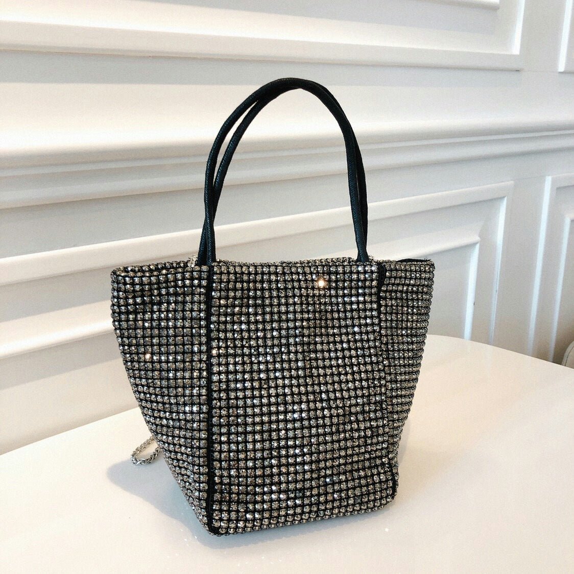 Bling Rhinestone Evening Handbag Women Luxury Fashion Diamonds Chain Shoulder Bags - Topezmart