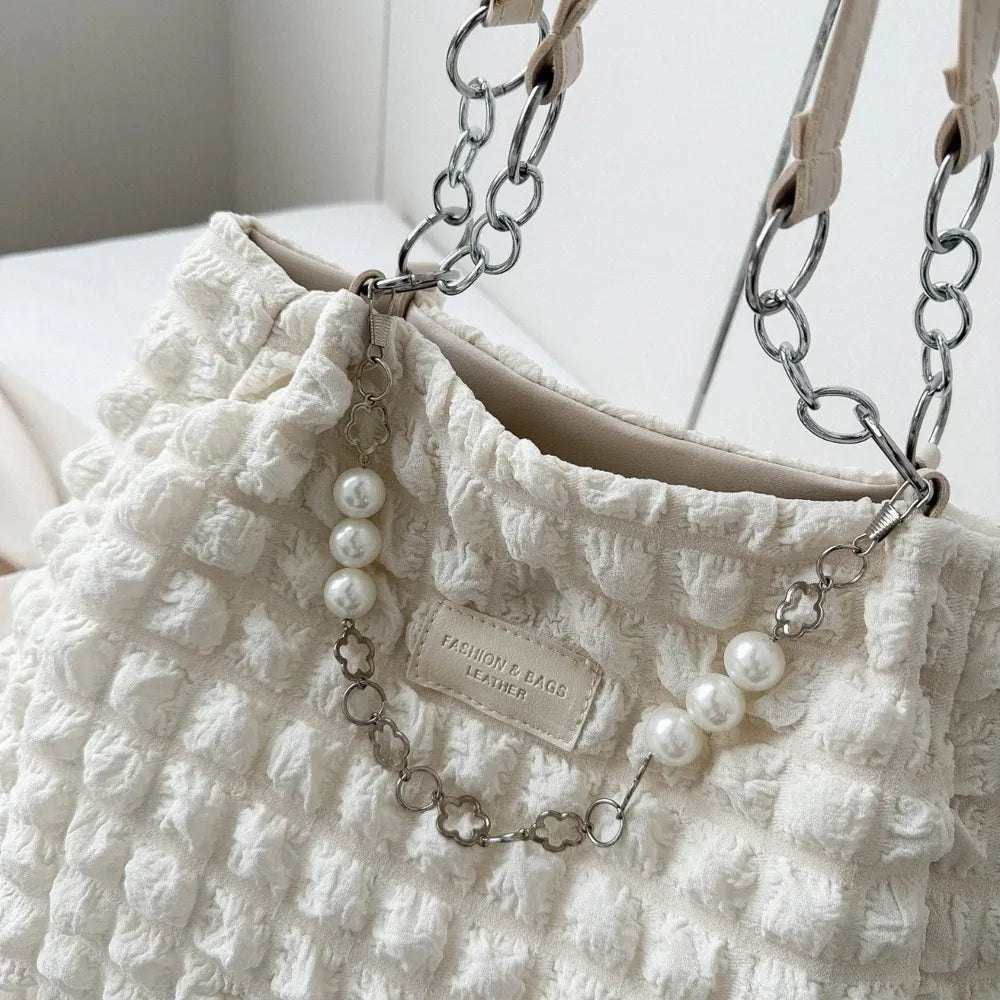 Bubble Textured Tote Bag - Topezmart