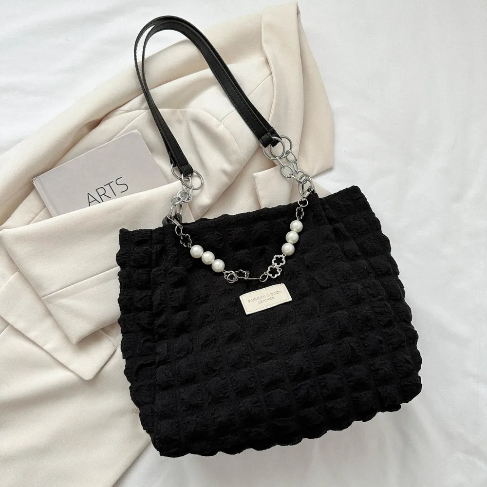 Bubble Textured Tote Bag - Topezmart