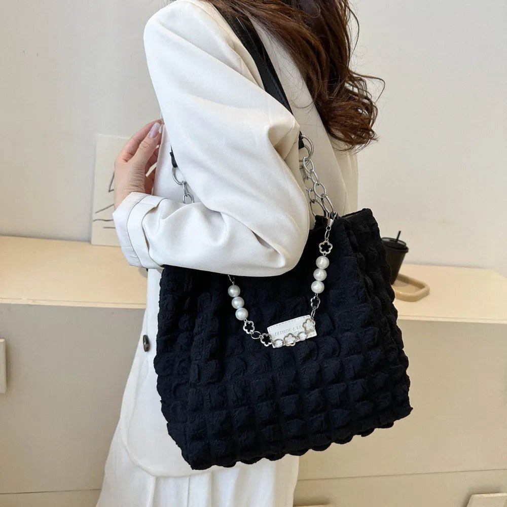 Bubble Textured Tote Bag - Topezmart