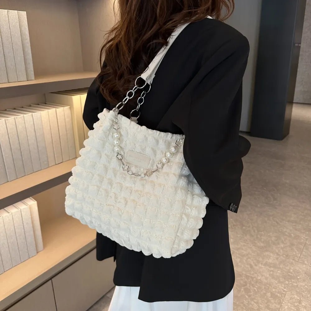 Bubble Textured Tote Bag - Topezmart