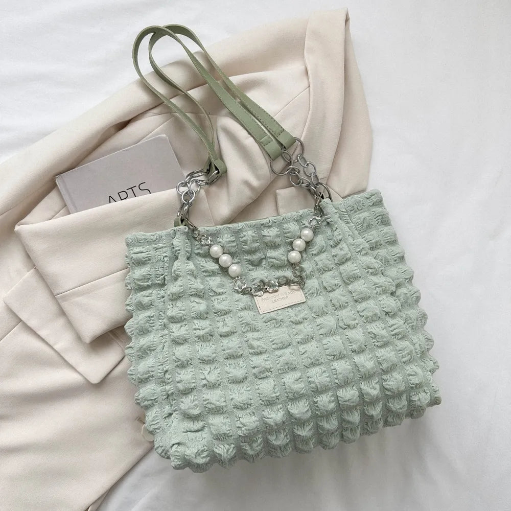 Bubble Textured Tote Bag - Topezmart