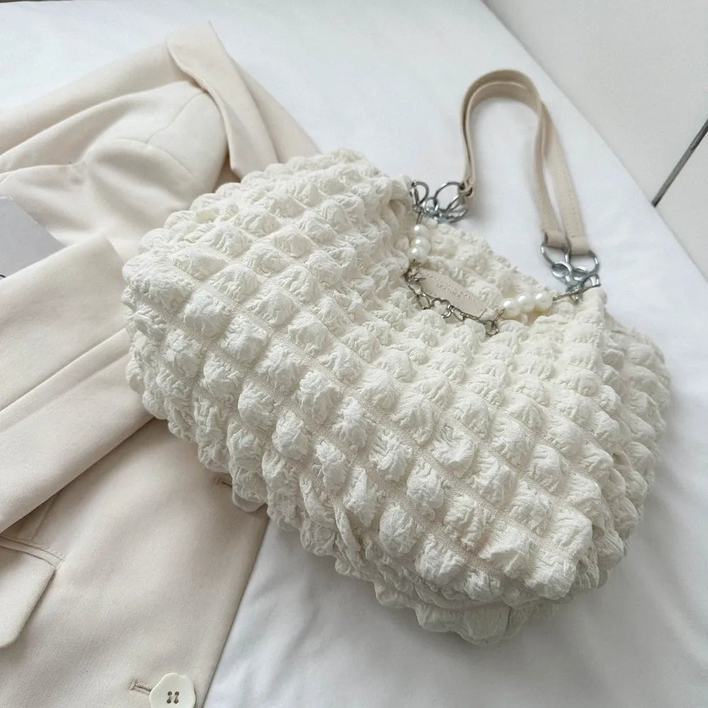 Bubble Textured Tote Bag - Topezmart