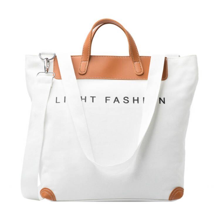 Canvas Shoulder Bag Women Ins Fashion Messenger Crossbody Bags Large Capacity Totes Handbag - Topezmart