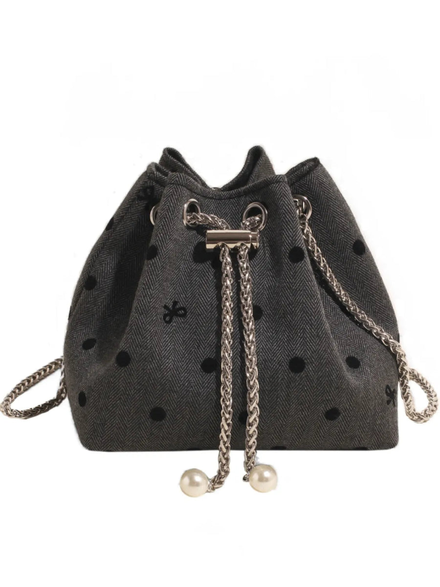 Chain Drawstring Bucket Bag - Topezmart