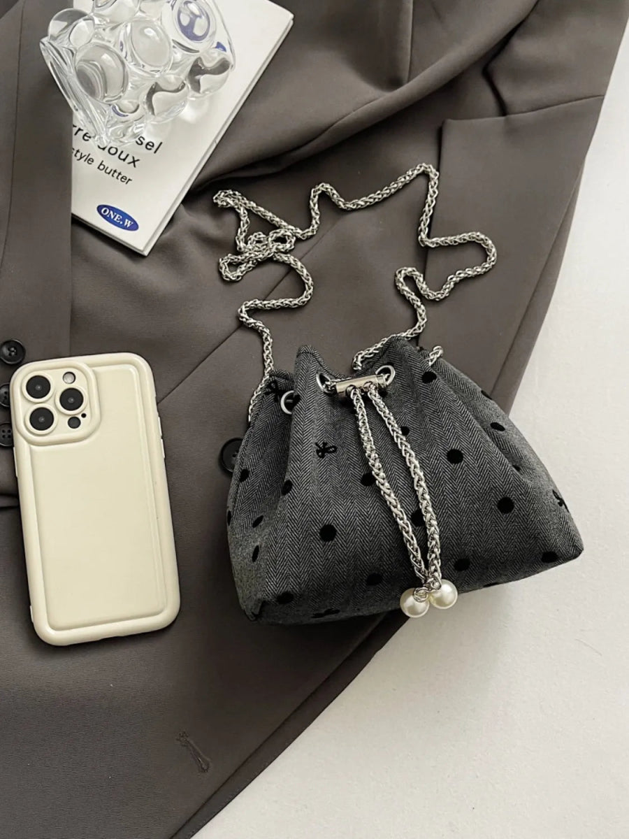 Chain Drawstring Bucket Bag - Topezmart