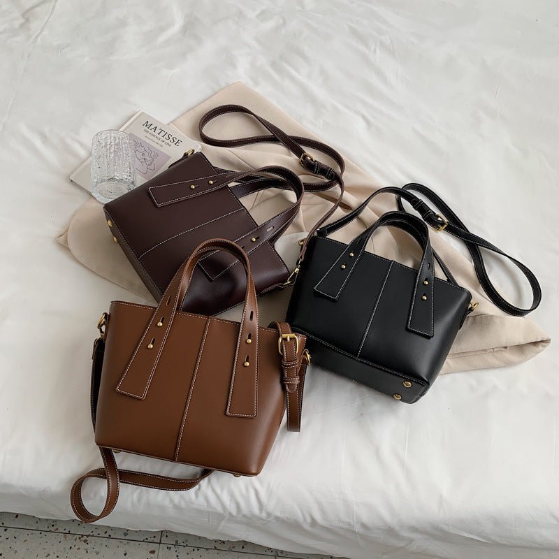 Commuter Bag Women Retro Texture Handbag Casual - Topezmart